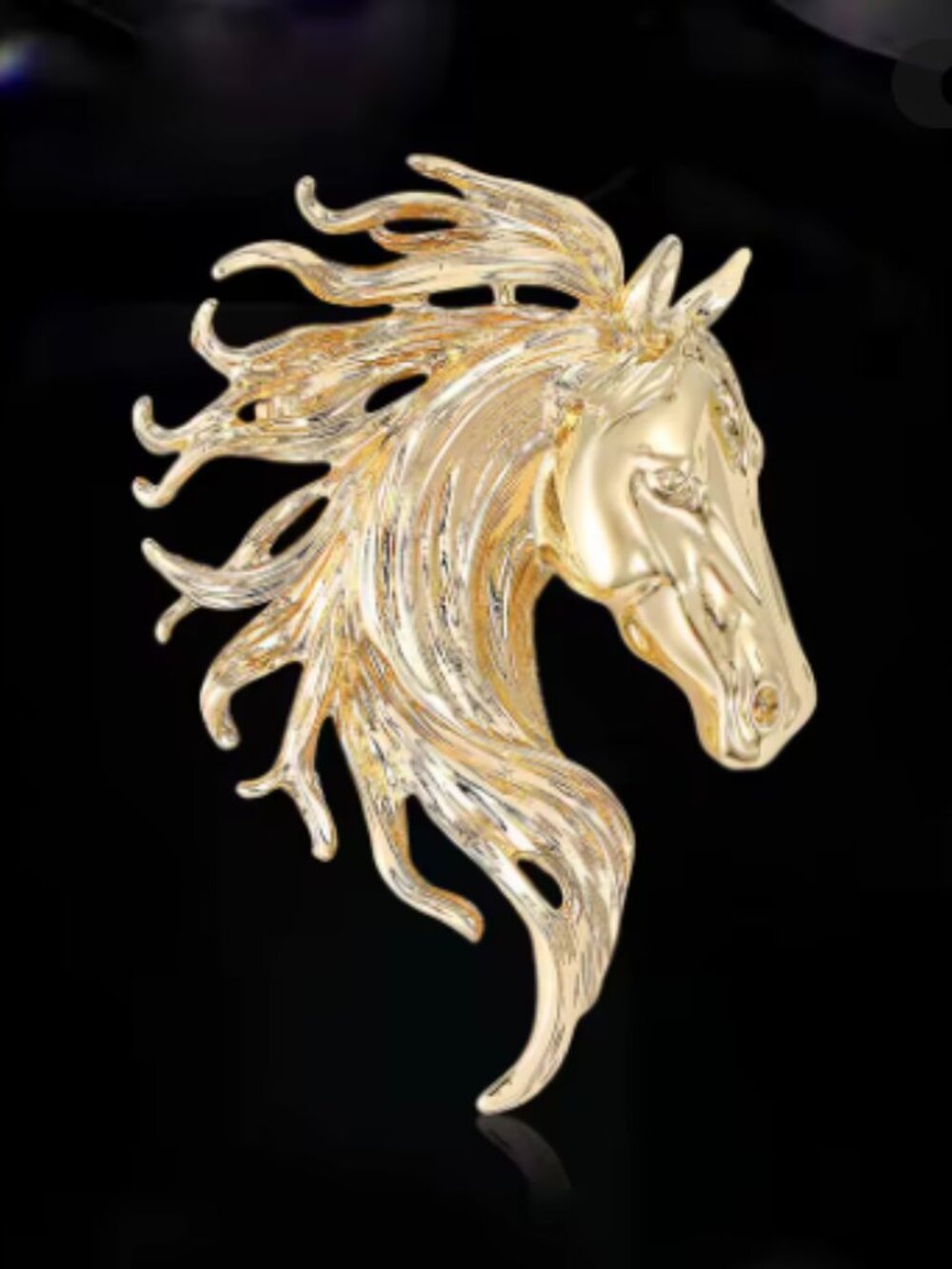 🍏50% OFF/3+...Horse Head Brooch/Pendant (Gold)